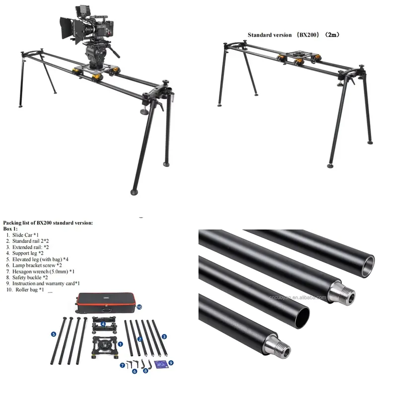 Camera Slider Rail - Greenbull BX200 Tragbarer Kamera-Slider mit 2m