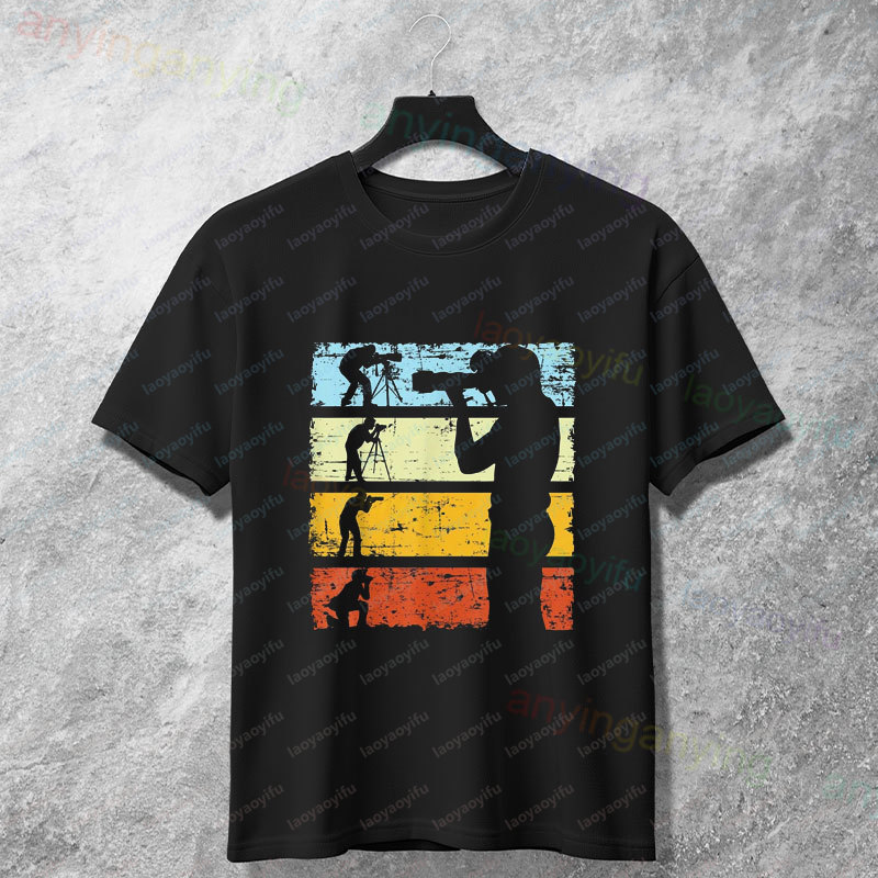 Photography Graphic Design - Retro-Kamera- und Filmfotografie-Design-Grafik-T-Shirt aus 100 %