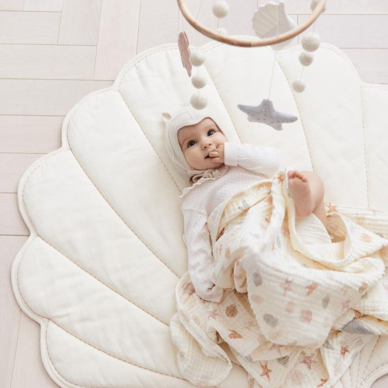 Photography Hotel - Baby-Spielmatte, Muschel-Baumwollteppich, Kinderspielzeug, Spielmatte, Kinderzimmer, Heimdekoration,