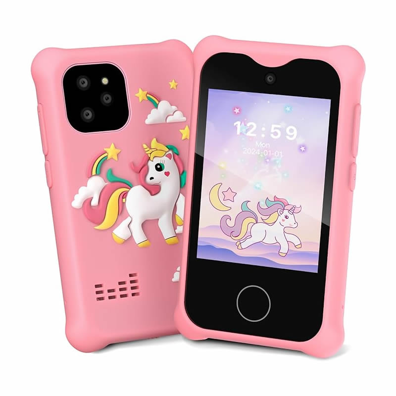 Photograph Mp3 - Digitalkamera Kinder-Smartphone MP3-Player Kamera-Spielzeug Touchscreen Einhorn