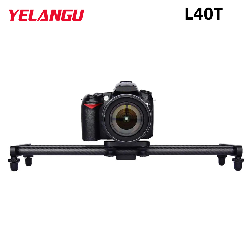 Camera Slider Rail - YELANGU 40 cm Kohlefaser-Kamera-Track-Slider für Canon,
