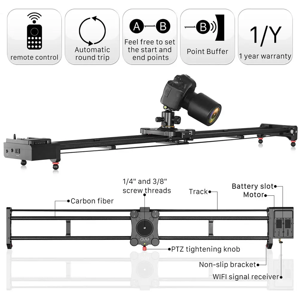 GVM GT-120WD 47 Zoll motorisie – Camera Slider Rail Bewertung und Preis