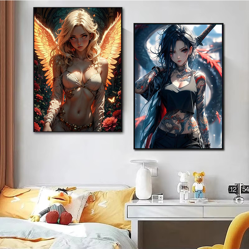 Dark Academy Sexy Engel Tattoo – Photography Dark Cloth Bewertung und Preis