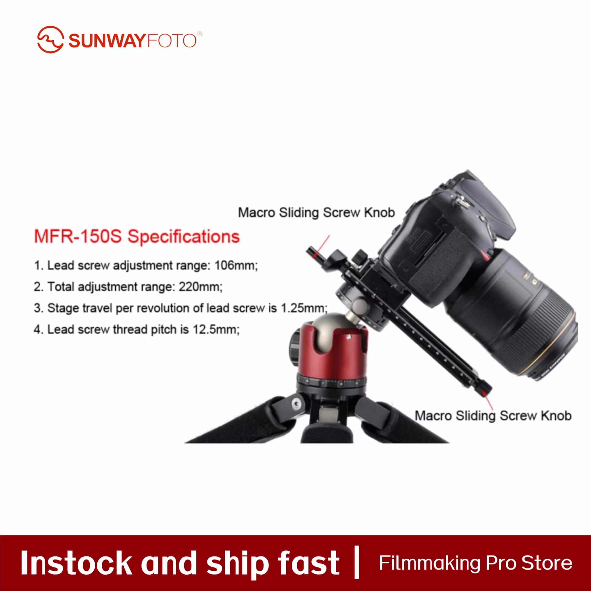 SUNWAYFOTO Kamera-Zubehör Stat – Camera Slider Rail Bewertung und Preis